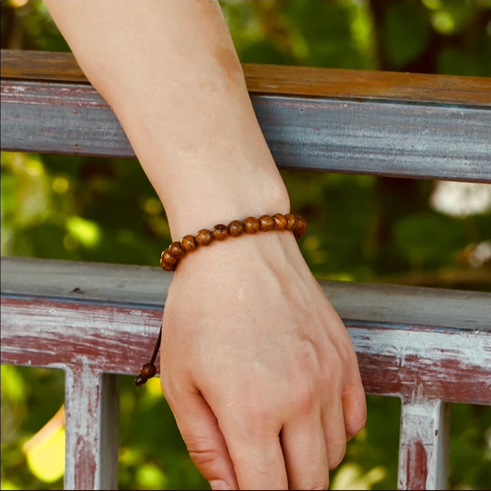 wood beads sandalwood bracelets 3pcs - Picture 5 of 5